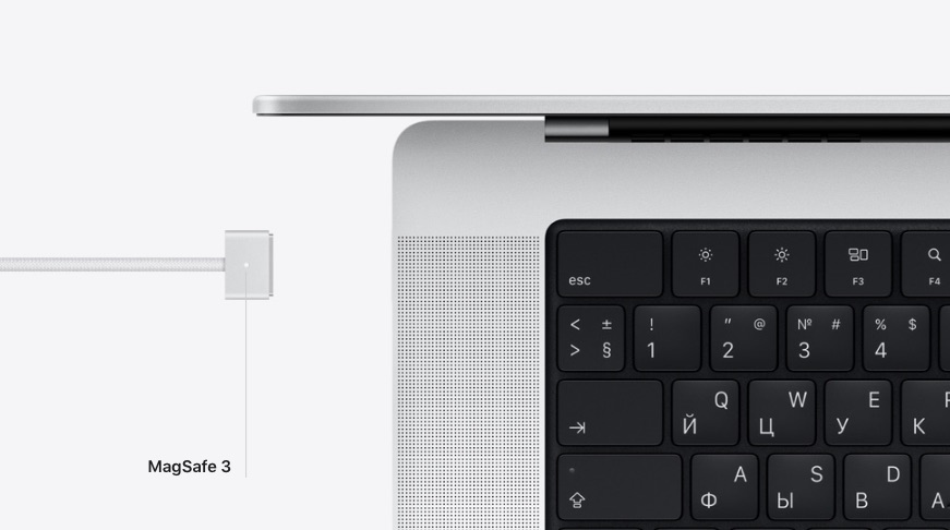 Новый разъем MagSafe 3 на MacBook 2021