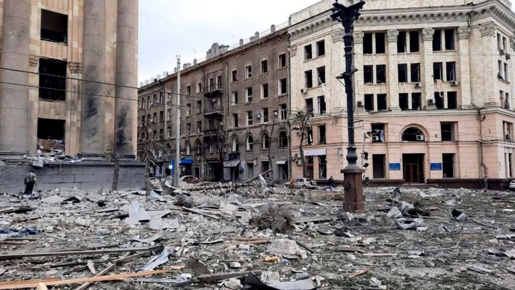 Разрушения цивильных объектов в Украине
