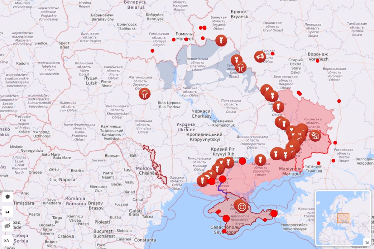Real map of the war in Ukraine